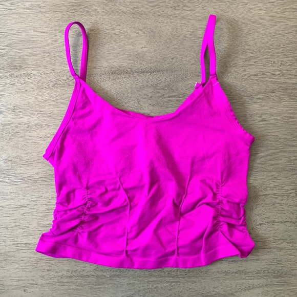 NWOT! FP Free People Movement Good Karma Ruched Crop Tank Sz M/L - Picture 5 of 8